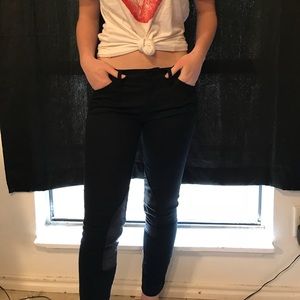 Black skinny riding pants